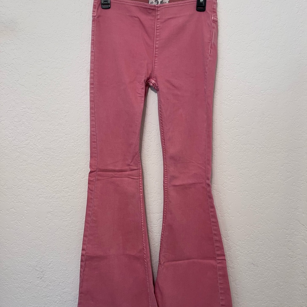 Free People Pink Flare Jeans